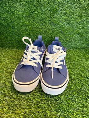 Vans youth unisex Filmore Navy Skate Canvas Lace-Up Sneakers NEW size 2Y